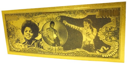 MICHAEL JACKSON Krásna kolekcia pozlátených bankoviek