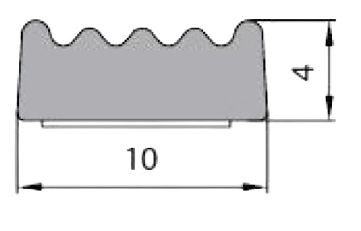 TESNENIE na okná, okno, dvere, samolepiace 10mm 4mm tesnenie 1m čierne
