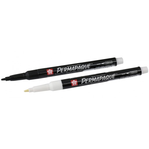 SAKURA Permapaque popisovače s jemným hrotom, čierna + biela