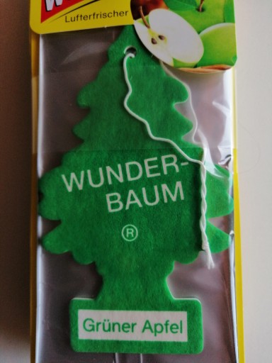 WunderBaum Voňavý vianočný stromček do auta GRUNER APFEL GREEN APPLE 1 KS.
