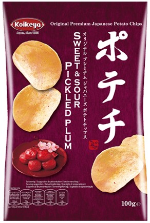 Zemiakové lupienky Potechi Umeboshi 100g Koikeya