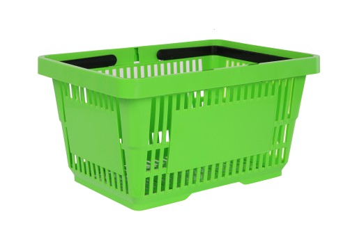 Košík Nákupný košík, svetlozelený plastový nákupný košík
