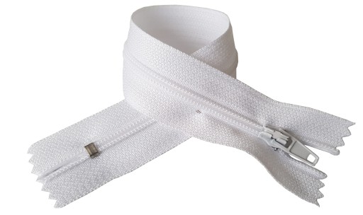 ŠPIRÁLOVÝ Zips 14cm BIELY