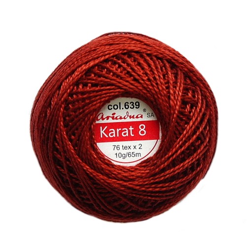 Cordonek Karat 8 tmavočervená 0639 ARIADNA 10g 65m