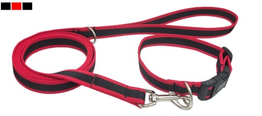 Vodítko pre psa + obojok 3m čierno-modrý DEER PET
