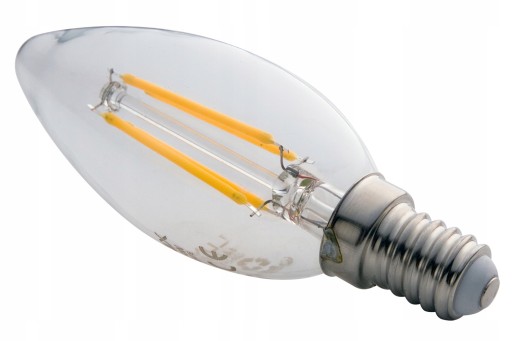 E14 LED FILAMENT žiarovka 4W TEPLÉ SKLO sviečka