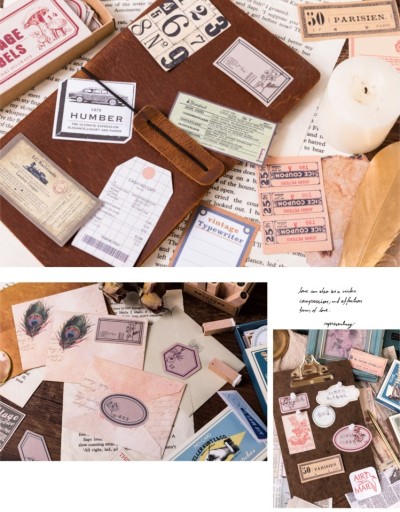 Retro Scrapbookingové nálepky na Scrapbookingové steny
