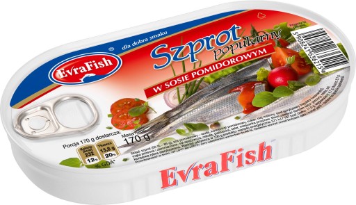 Evrafish šprota v paradajkovej omáčke 170 g