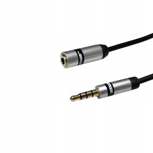 3,5 mm jack predlžovací kábel 4PIN pole 1,5 m HQ (1386)