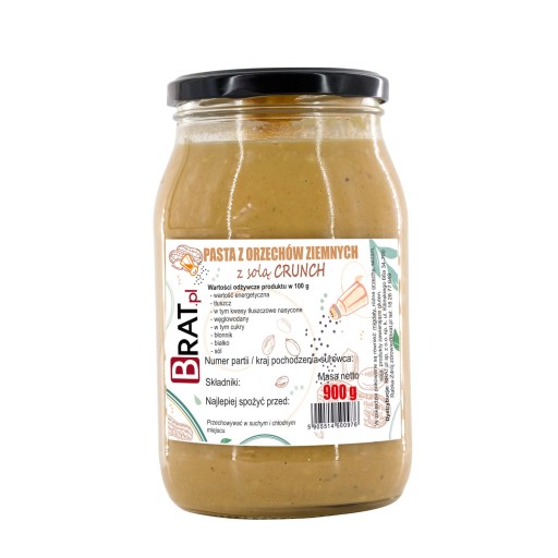 CRUNCH Arašidové maslo so soľou 900g s kúskami