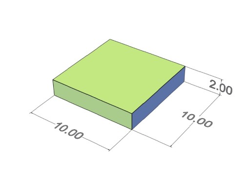 Neodymový tanierový magnet MPŁ 10x10x2 N38 10 ks.