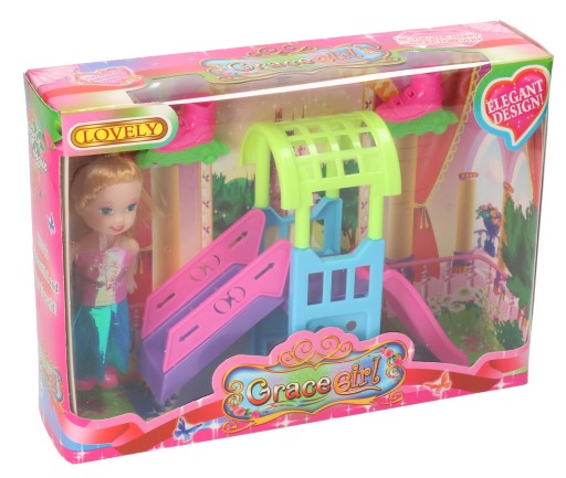 Mini bábika + šmykľavka 5898