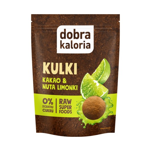 Zdravé rýchle občerstvenie Power Balls Kakao Limetka Bez cukru Dobrá kalória
