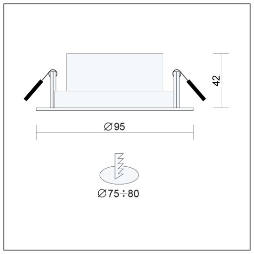 STROPNÝ PRÍVOD LED SVIETIDLO 230V 7W