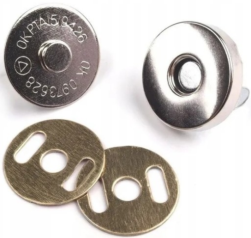 MAGNETICKÝ UZÁVER MAGNET NA TAŠKU 18mm 10 ks