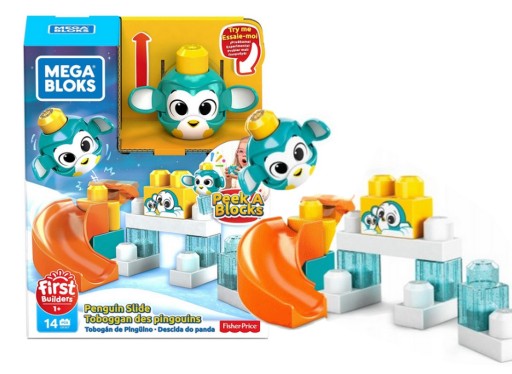 MEGA BLOKS A KUKU Slide TUČŇAČNÉ BLOKY PRE DETI 1+ 14 ELEM GKX67