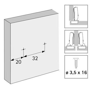 HETTICH Guide 9117341 lineárny Sensys na skrutkovanie, D=1,5mm
