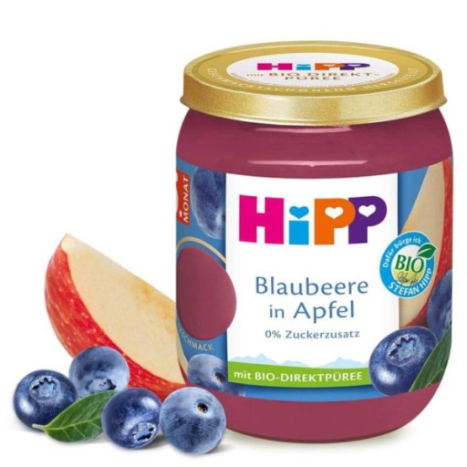 HiPP BIO Jablkový a čučoriedkový dezert