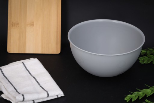 1,5l okrúhla miska plastová, šedá Ø19 cm, na šalát, univerzálna KUCHYŇA