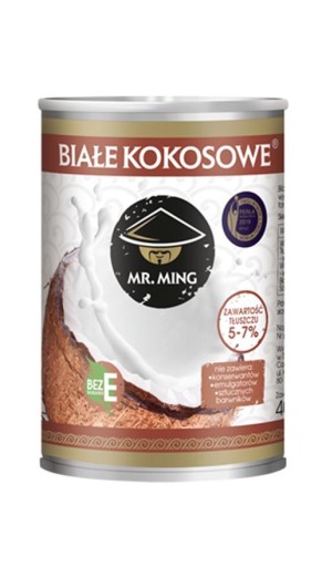 Biele kokosové mlieko 5-7% 400ml MR. MING