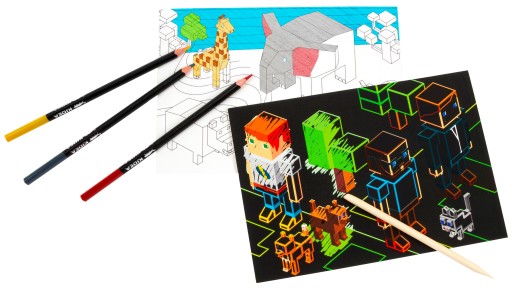 ŠKRABACIE PODLOŽKY A FAREBNÉ PRE FANOUŠKA MINECRAFT
