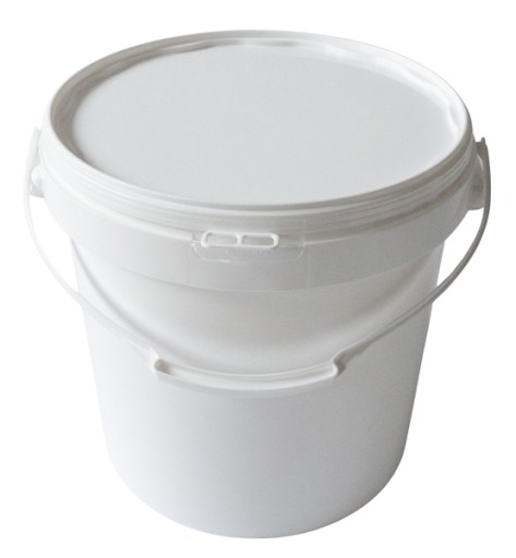 Plastové vedro s vekom, 20 L, biele vedro