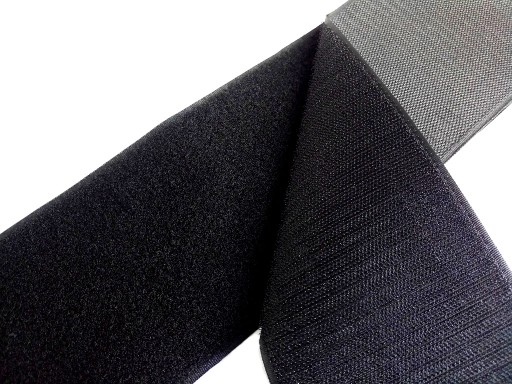 Krajčírsky suchý zips 100 mm na šitie, sada suchých zipsov bez lepidla, ČIERNA