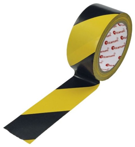 Čierno-žltá výstražná páska 48 mm x 20 m 445244