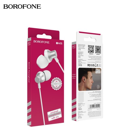 BM35 Audio slúchadlá 3,5 mm jack s KOVOVÝM mikrofónom