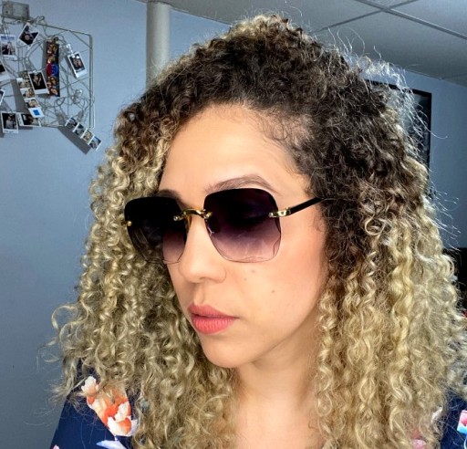 Dámske hranaté tienené horúce bezrámové okuliare aviator