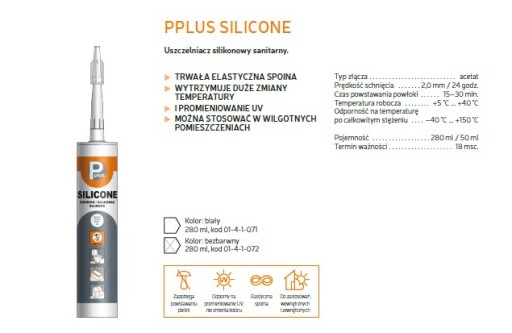 Sklenený sanitárny silikón proti plesniam a hubám UV PPlus bezfarebný 280ml HIT