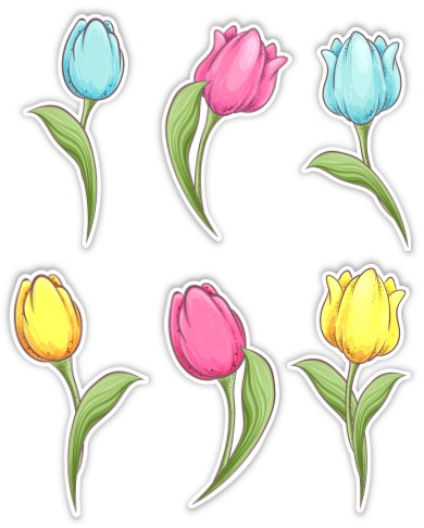 Jarná dekorácia, obojstranné TULIPÁNY