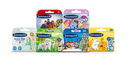 2x náplasti SALVEQUICK MOOMIN pre deti VODEODOLNÉ priedušné 20 ks.