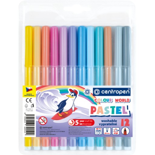 PASTELOVÉ VÝLETY DO ŠKOLY 12 FARIEB CENTROPEN
