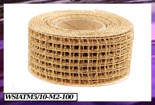 Stuha sieťovaná METALIZOVANÁ sieťovina 5cm/10mb 3 farby na výber