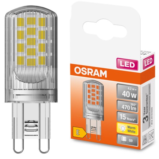 LED ŽIAROVKA 4,2W=40W G9 470LM OSRAM teplá farba