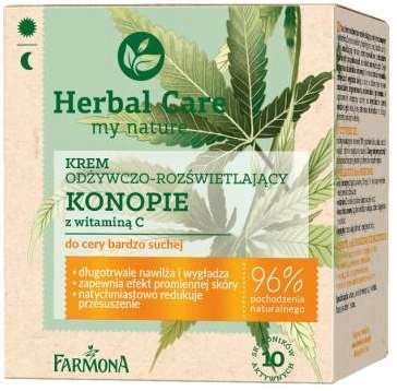 HERBAL CARE Konopný výživný a rozjasňujúci krém