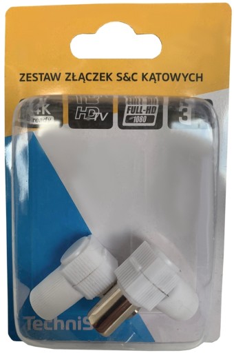 Sada konektorov TechniSat S&C Uhlová anténa biela