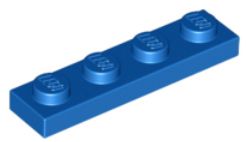 LEGO PLATE 1X4 MODRÝ Č. 3710 - 3 KS