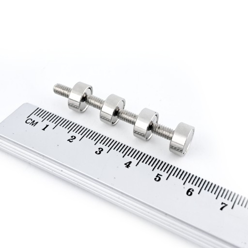 NEODYMOVÝ MAGNET 10 MM S VONKAJŠÍM ZÁVITOM M4 KAPACITA 3 KG - 4 KUSY