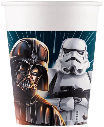 STAR WARS Narodeninové poháre papierové 200ml 8ks.
