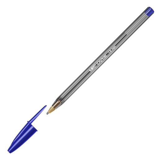 BIC CRISTAL VEĽKÝ MODRÝ GUĽOVÝ BOD S ČIAPKOM KANCELÁRSKA SCHOOL HEAVY