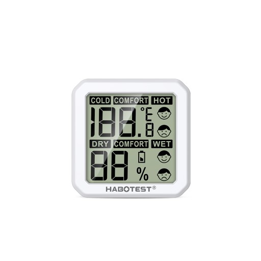 MINI TERMO-HYGROMETER MERANIE TEPLOTY A VLHKOSTI ČISTEJ OBRAZOVKY HABOTEST
