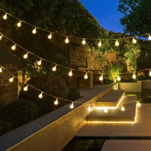 ZÁHRADNÁ STRUNKA SVETLÁ, VODEODOLNÁ, ODOLNÁ, 50 LED, 15m