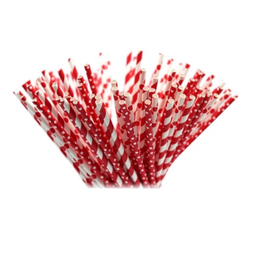 Biodegradovateľné papierové slamky priemer 20 cm 6 10 ks
