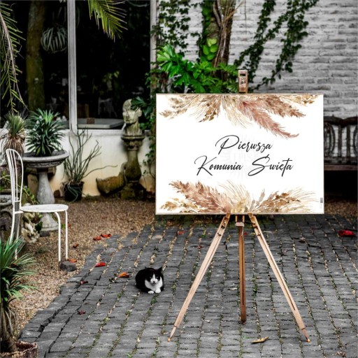 Plagát Prvé sväté prijímanie IHS boho šaty