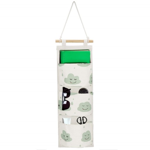 ZÁvesný ORGANIZÁTOR NA NÁSTENNÉ HRAČKY DO KÚPEĽNE 3 VRECKÁ 60x20 cm