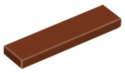 LEGO HLADKÝ TANIER 1X4 HNEDÁ Č. 2431 - 1ks.