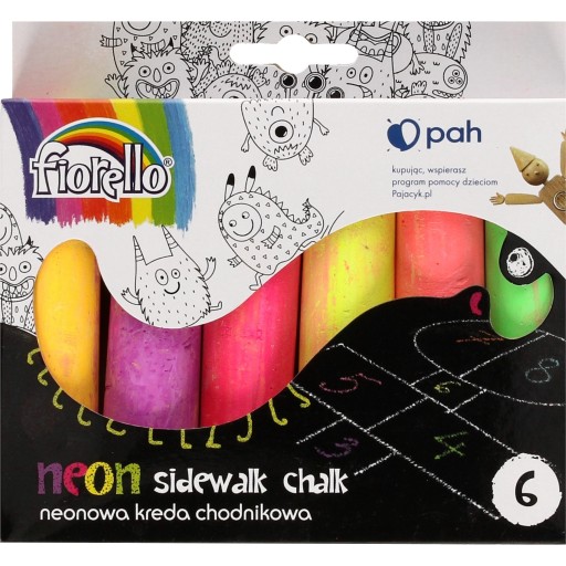 Neónová chodníková krieda Fiorello, 6 farieb