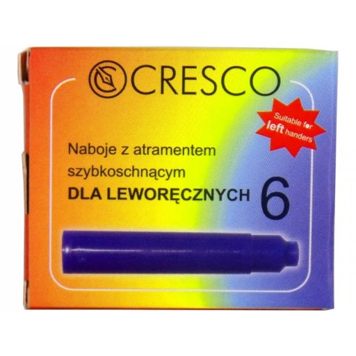 Náplne do pera Cresco PRE ĽAVÁKOV 6 ks.